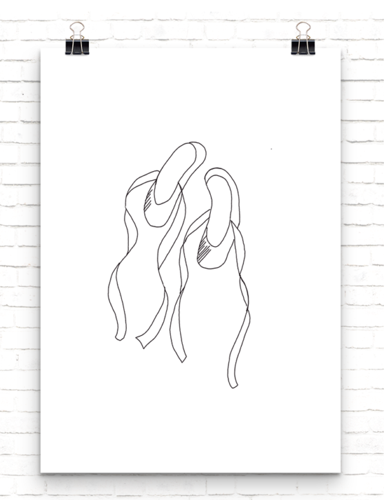 Ballerina shoes with laces untied image