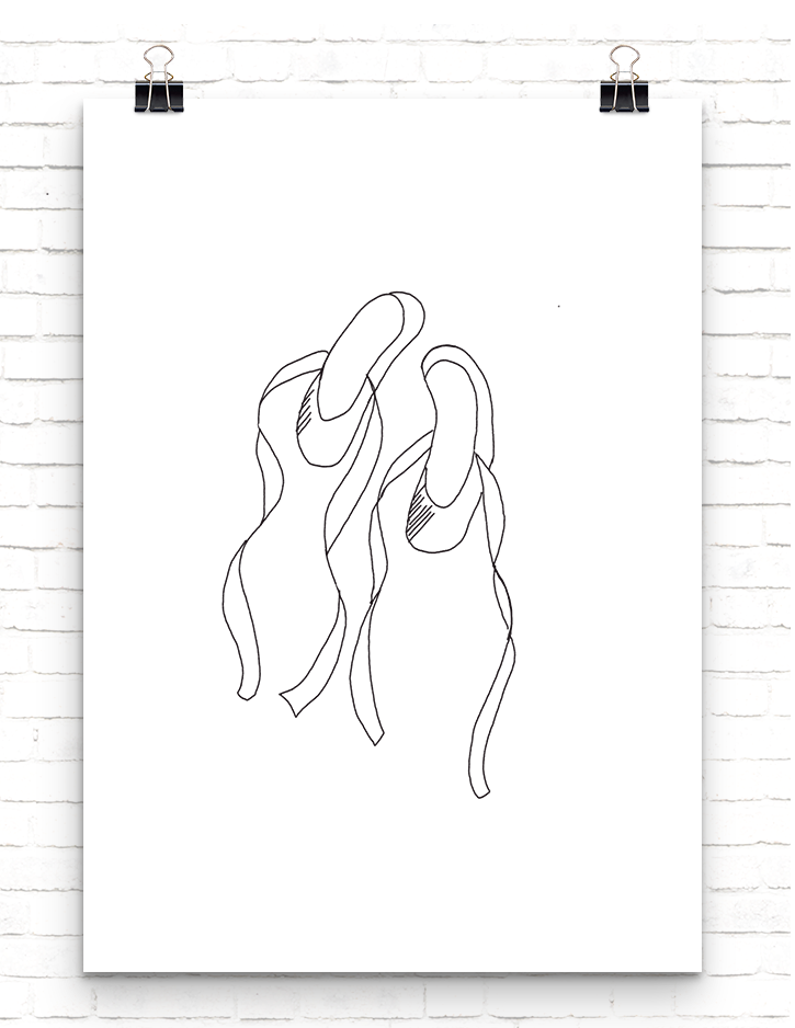 Ballerina shoes with laces untied image