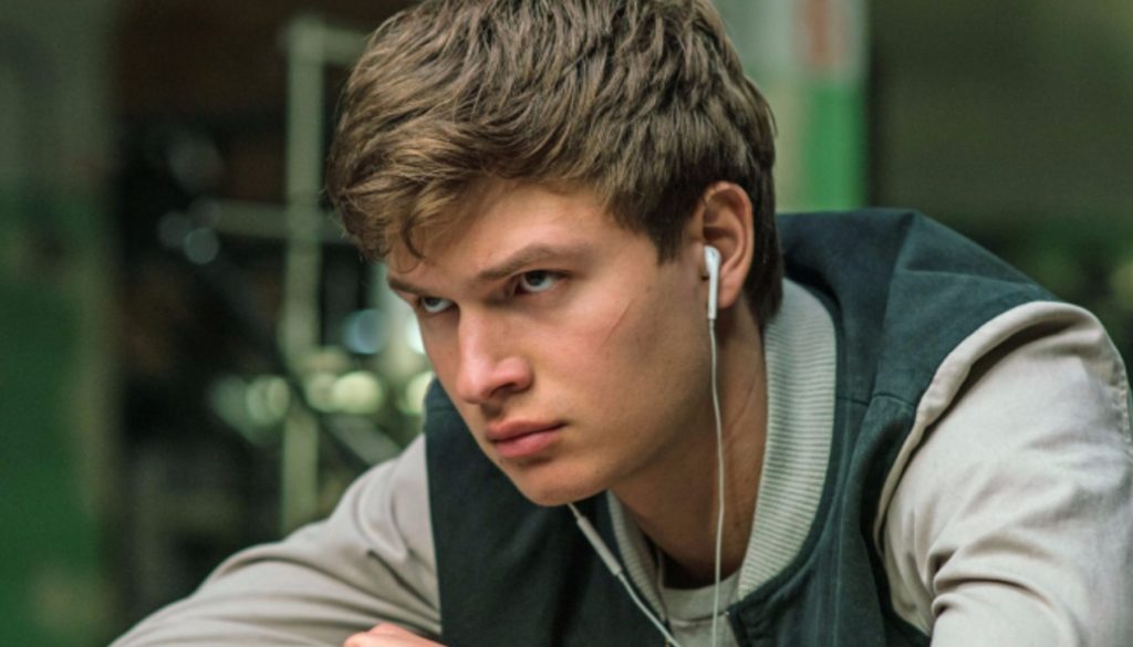 Baby driver listening to his iPod